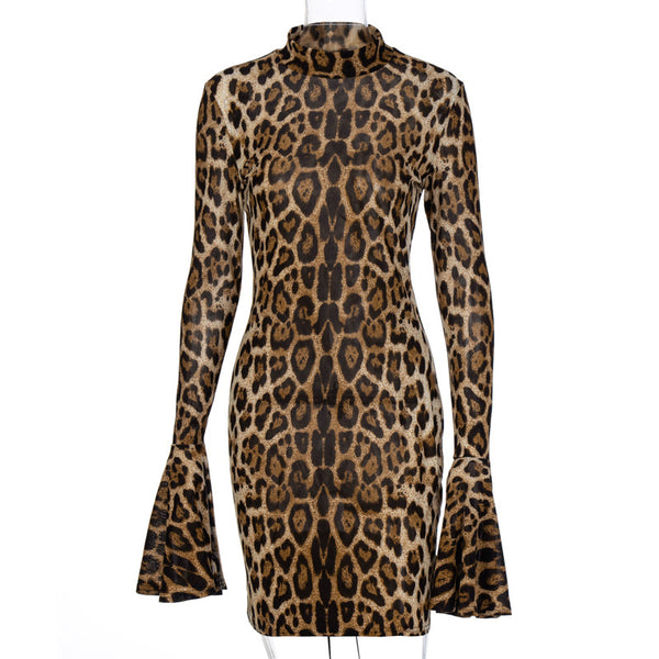 Brown Leopard Print Dress