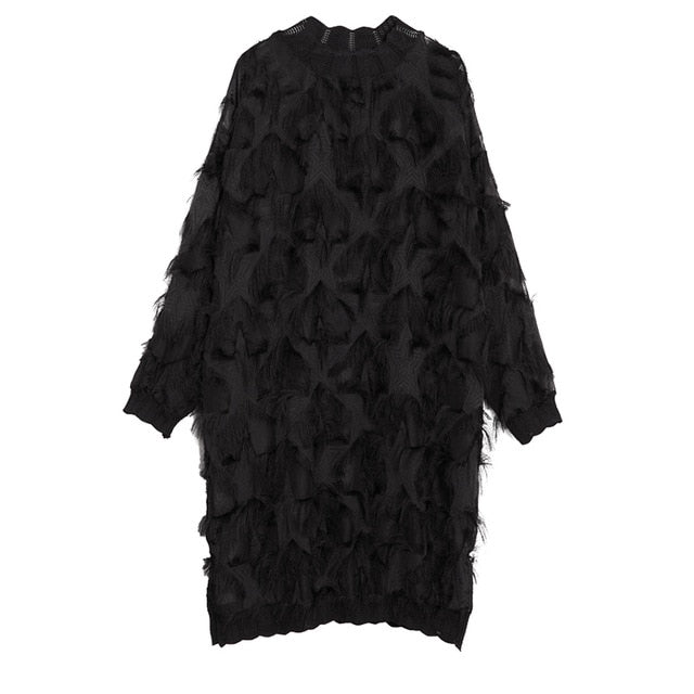 Black Tassels Dress/Coat.