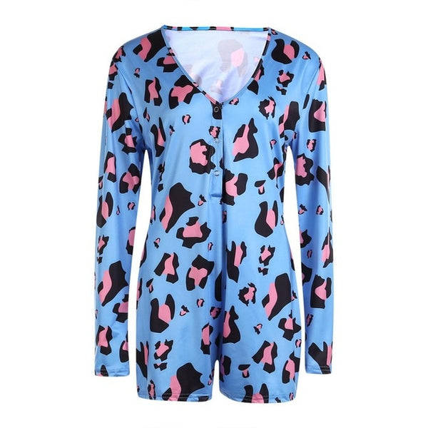 Long Sleeve Bodycon Pajamas Jumpsuit.