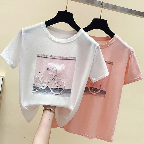 Crystal Bicycle Printed T Shirt.2020