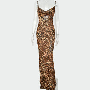 Long Leopard Print Dress.