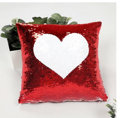 Heart pattern glitters Cushion Cover.